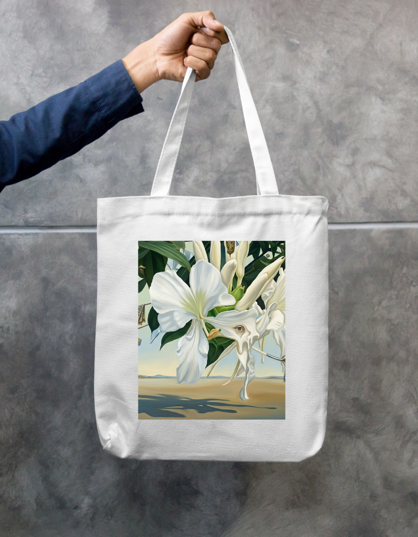 Surreal flower Zipper Tote Bag by Mainak Chakrabortty 