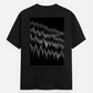 Minimal dot art forst Unisex T-shirt back print by JM arts