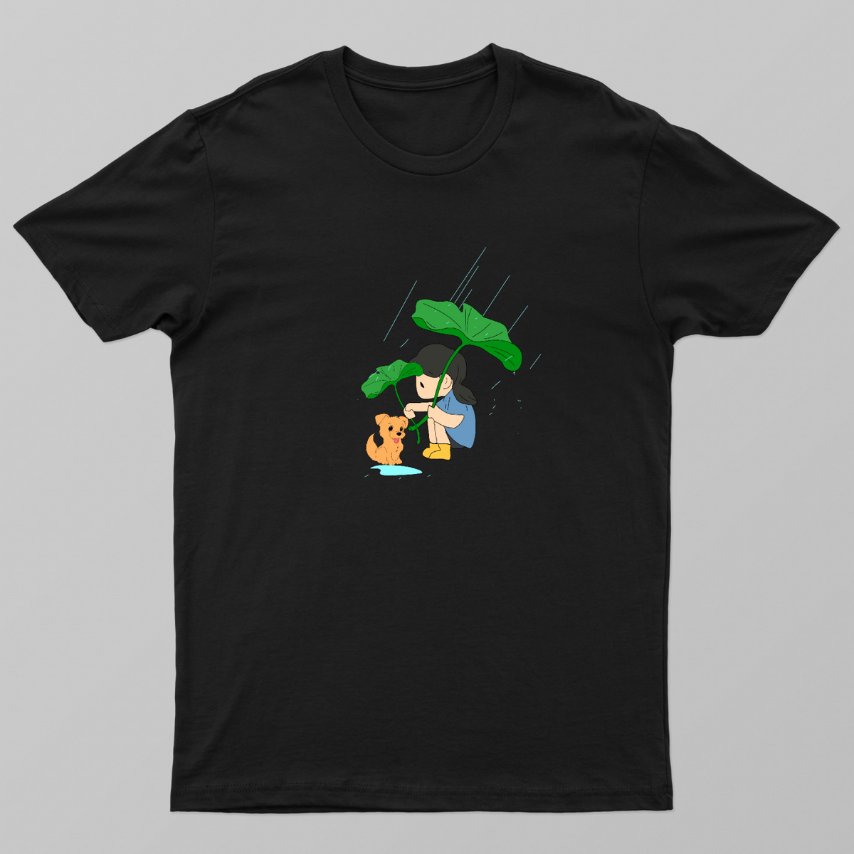 Girl with dog Unisex T-shirt by @happydesign07