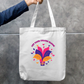 Let Your Colors Bloom | Colorful Floral Inspirational Design Zipper Tote Bag by GV Creations