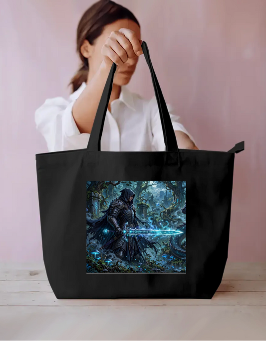 Hooded Warrior Tote Bag Everyday Large Tote Bag by @rd_digital_store