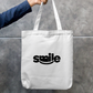 Smile Zipper Tote Bag by JM arts