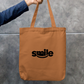Smile Zipper Tote Bag by JM arts