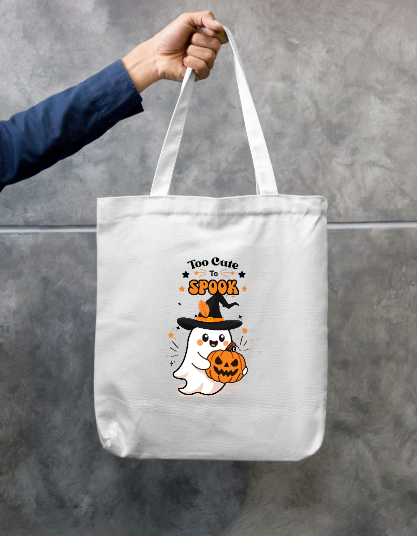 cute ghost halloween - too cute to spook Zipper Tote Bag by GV Creations