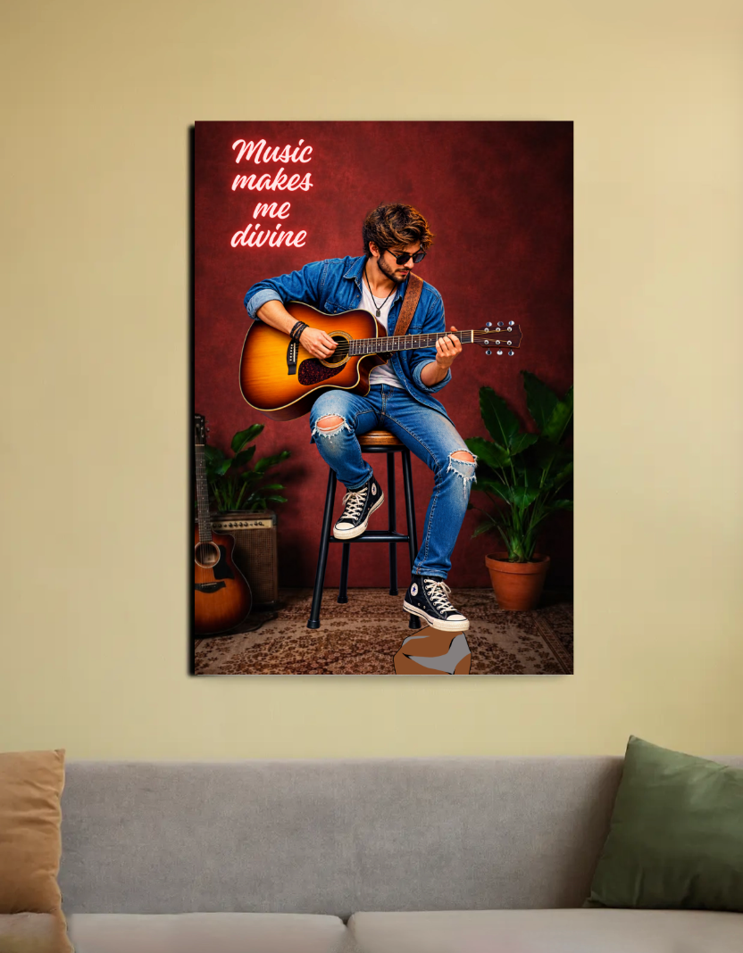 Music makes me divine canvas poster 20"x30" Canvas Poster by Kumar Thakur 