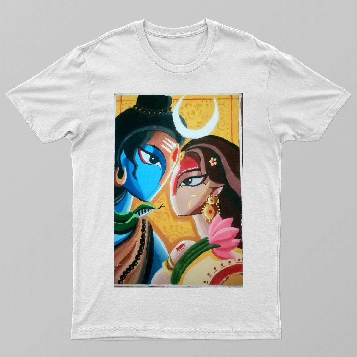 Shiv And Parvati Special Design Painting 🎨 🖌️ Unisex T-shirt by @lento_dv_art