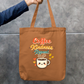 Coffee Kindness Repeat Cute Retro Coffee Lover Canvas Tote Bag Zipper Tote Bag by SeJaa_Studio