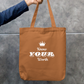 Know Your Worth – Self Love & Confidence Quote Zipper Tote Bag by GV Creations
