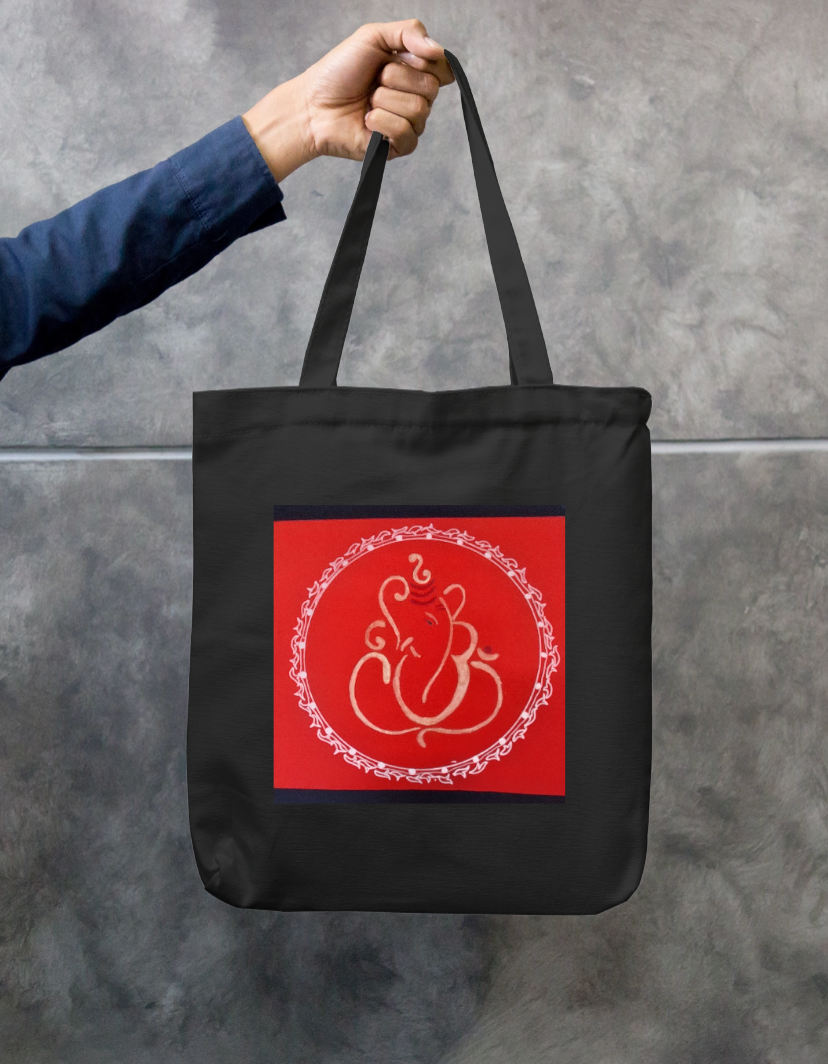 Ganesh ji sketch Zipper Tote Bag by Shubhra Saha