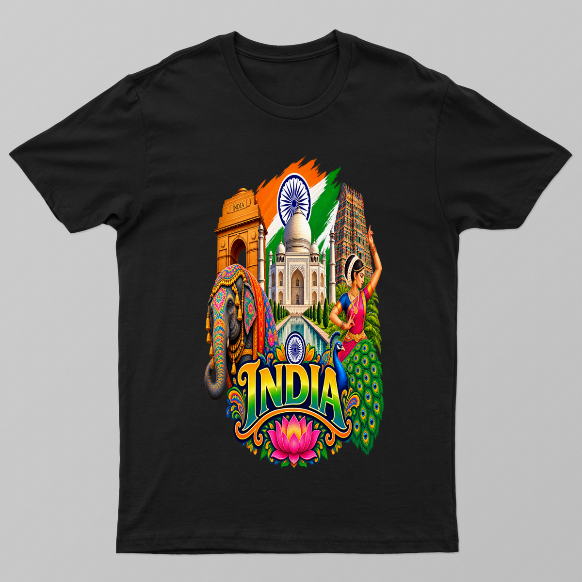 India fashion Unisex T-shirt by Arafat Kanaf Mahmoud Hassan