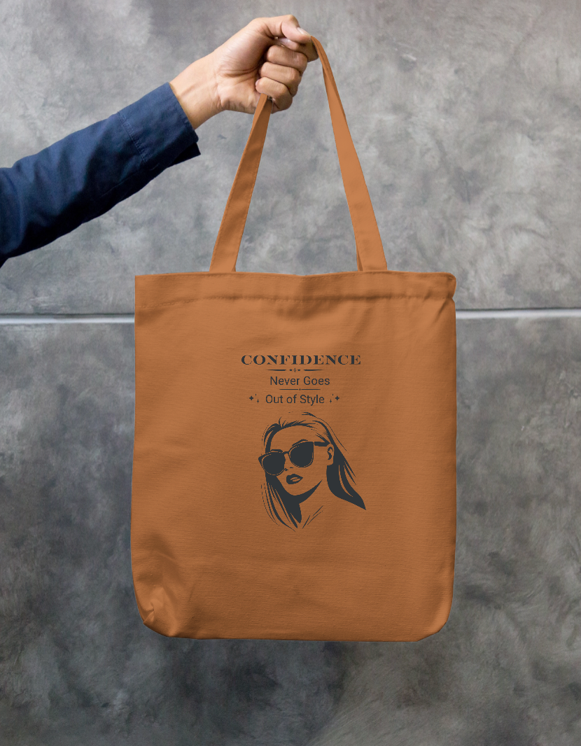 Confidence Never Goes Out of Style | Fashion Quote T-Shirt Zipper Tote Bag by GV Creations