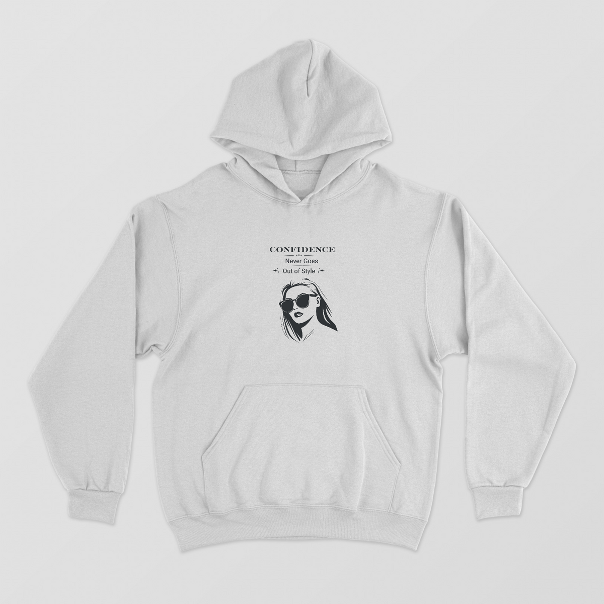 Confidence Never Goes Out of Style | Fashion Quote hoodie Unisex Hoodie by GV Creations
