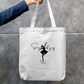 Steps of Joy – Ballerina Princess Dance Silhouette Zipper Tote Bag by GV Creations