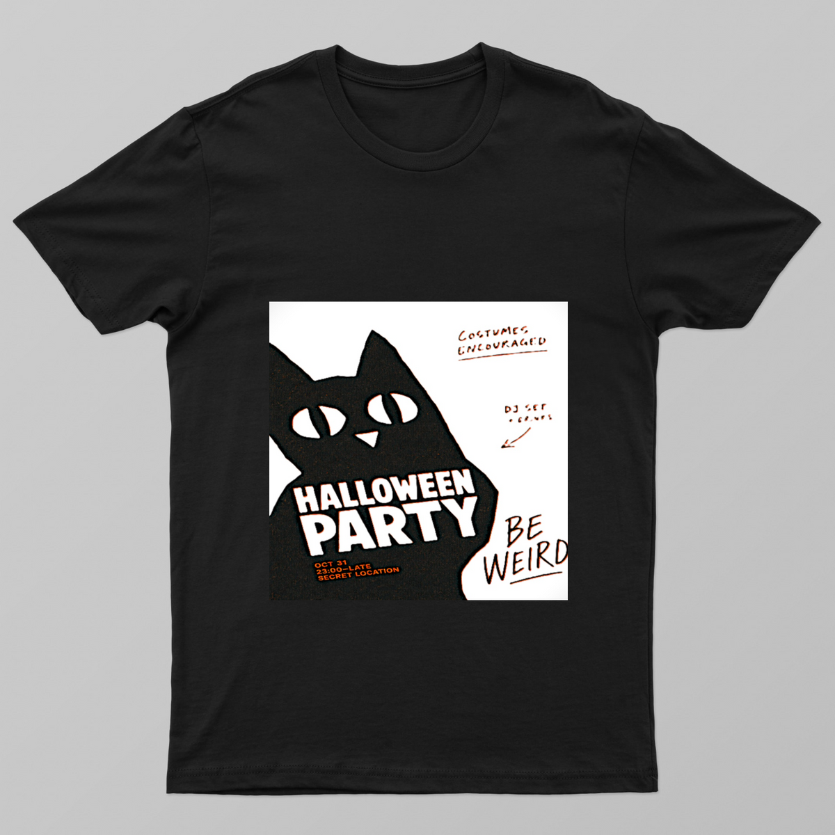 Black Cat Graphic T-Shirt Unisex T-shirt by Ruhi Ansari