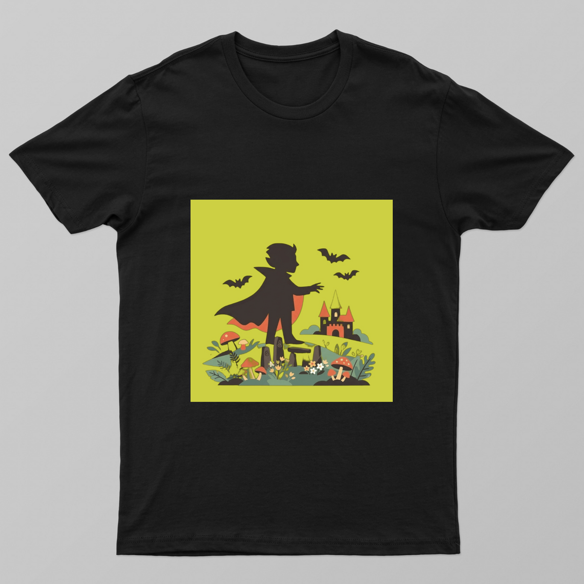 Whimsical Vampire Castle Silhouette Halloween Graphic T-Shirt Unisex T-shirt by Ruhi Ansari