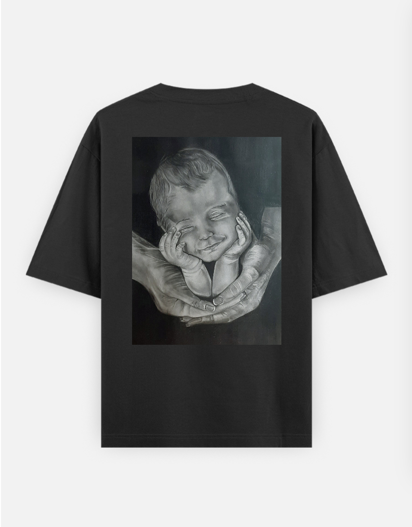 Carefree Oversized T-shirt (Back print) by @ridhima.art