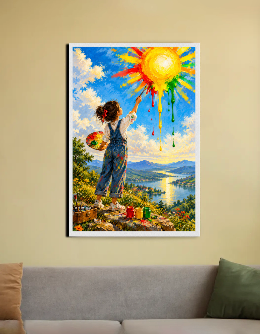 Just a little bit of magic, made with paint and sunshine 20"x30" Canvas Poster by Kumar Thakur 