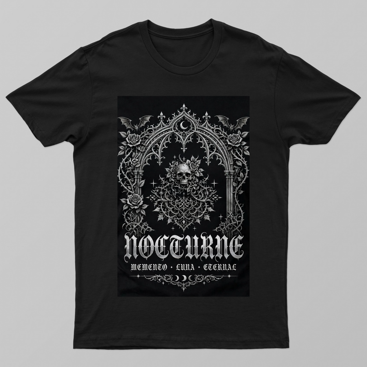 Black gothic design Unisex T-shirt by Sakshi Rawat 