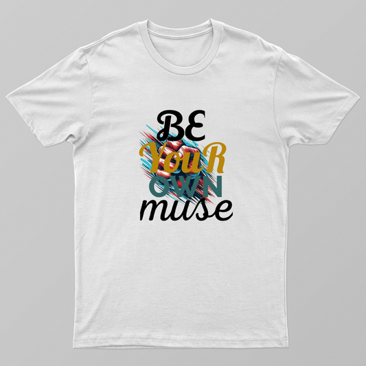 Be your own muse - Men's t-shirts hoodie , Short-Sleeved T-Shirt with a Cool Print front and back ; Comfortable and Brea Unisex T-shirt by Kumar Thakur 