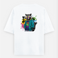 Patu a funny illustration - Men's women's t-shirts hoodie , Short-Sleeved T-Shirt with a Cool Print front and back ; Com Oversized T-shirt (Back print) by Kumar Thakur 