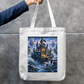 Floating Dragon Castle Tote Bag Zipper Tote Bag by @rd_digital_store