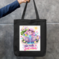 No Rush Just Vibes Cute Monster Teacup Zipper Tote Bag by @insightinspring