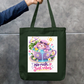 No Rush Just Vibes Cute Monster Teacup Zipper Tote Bag by @insightinspring