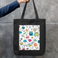 Doodle Tote Bag Zipper Tote Bag by @rd_digital_store