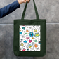 Doodle Tote Bag Zipper Tote Bag by @rd_digital_store
