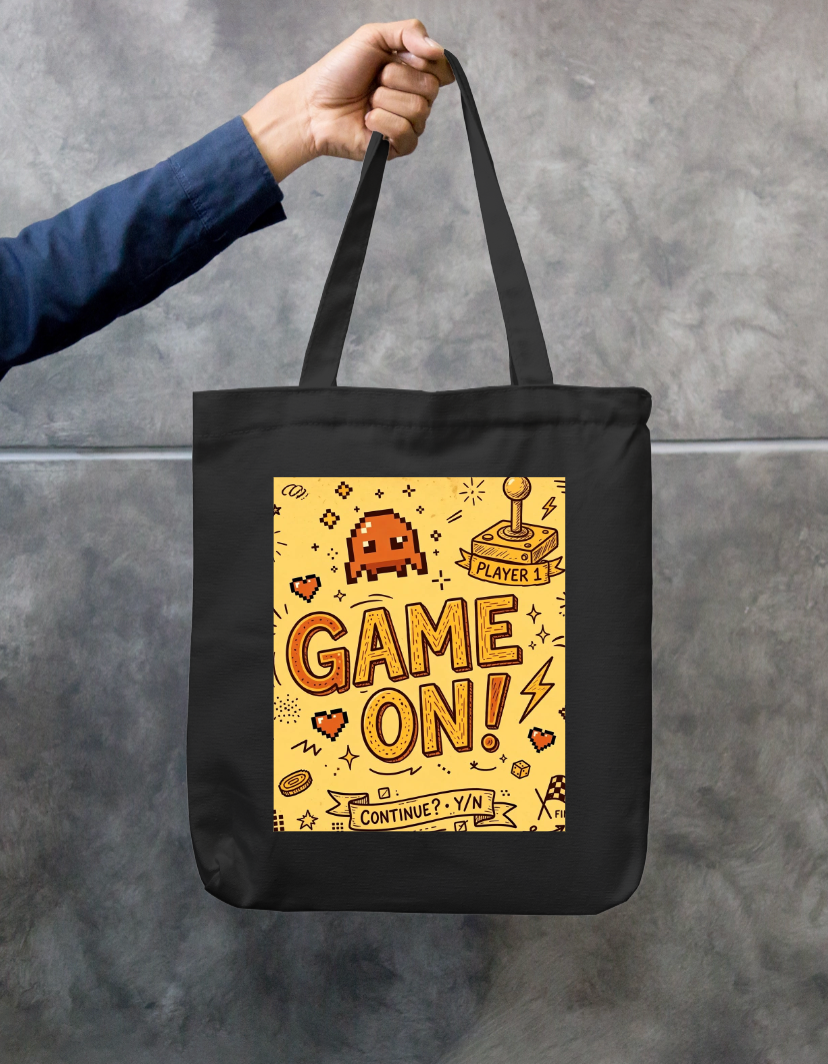 Game On Tote Bag Zipper Tote Bag by @rd_digital_store