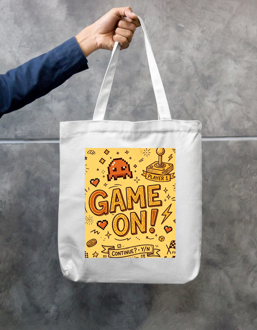 Game On Tote Bag Zipper Tote Bag by @rd_digital_store