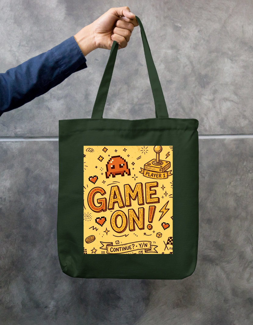 Game On Tote Bag Zipper Tote Bag by @rd_digital_store