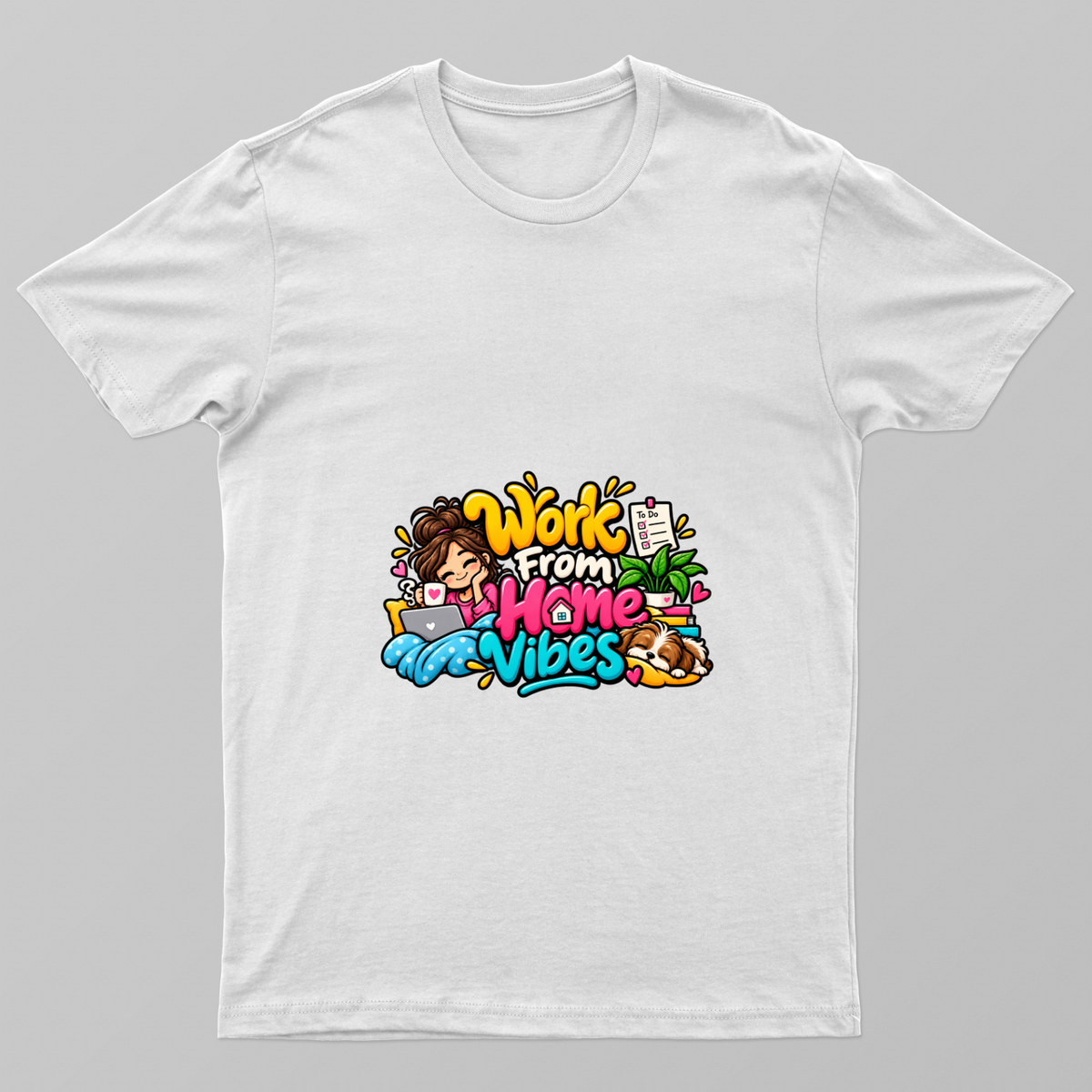 Work from home vibes Unisex T-shirt by @shodee_designs