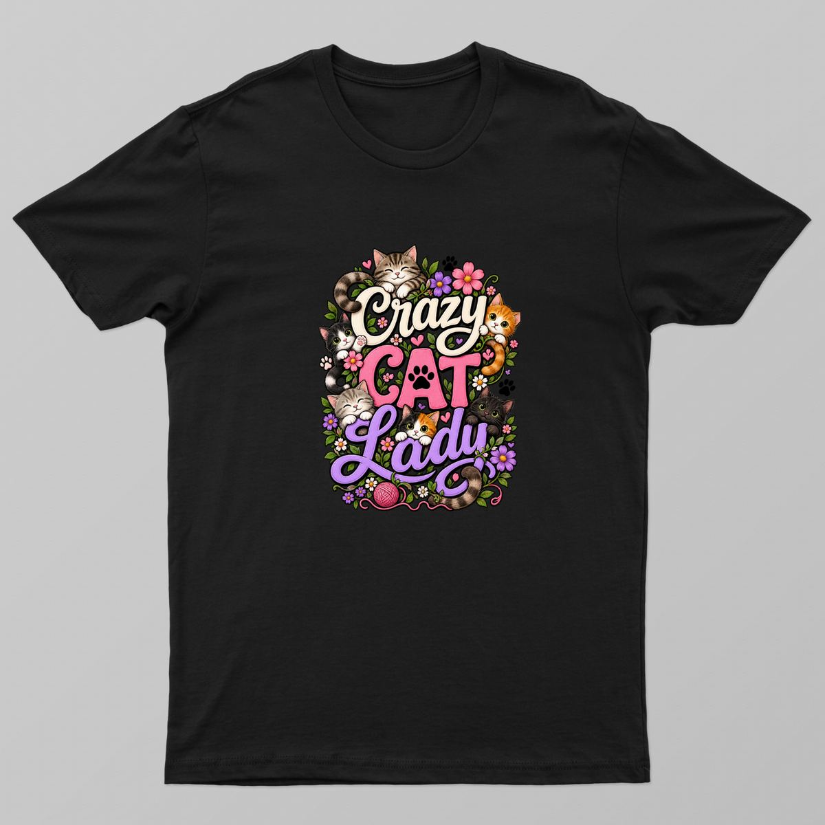 Crazy Cat Lady – Purrfect Garden Unisex T-shirt by @3designsanddataservices