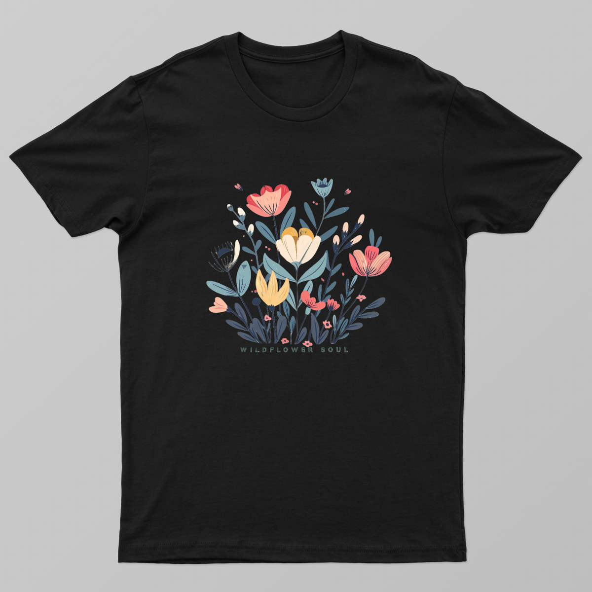 Wildflower Soul Cute Boho Floral Botanical Aesthetic T-Shirt Unisex T-shirt by SeJaa_Studio