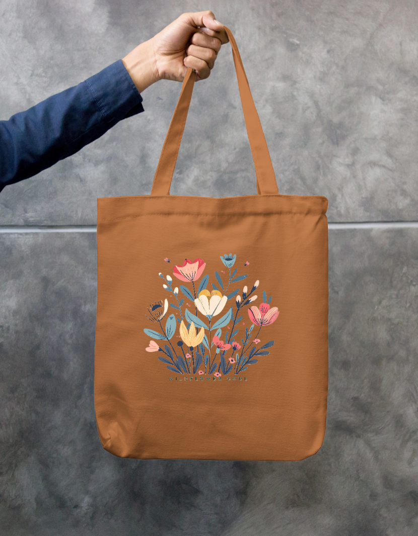 Wildflower Soul Cute Boho Floral Botanical Aesthetic Zipper Tote Bag Zipper Tote Bag by SeJaa_Studio