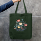 Wildflower Soul Cute Boho Floral Botanical Aesthetic Zipper Tote Bag Zipper Tote Bag by SeJaa_Studio