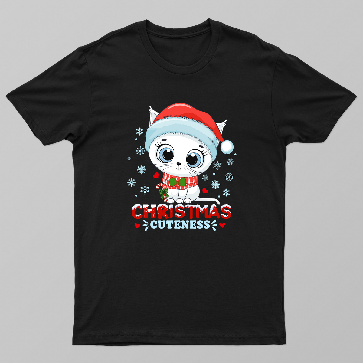 Cute Christmas Kitten – Christmas Cuteness Unisex T-shirt by GV Creations