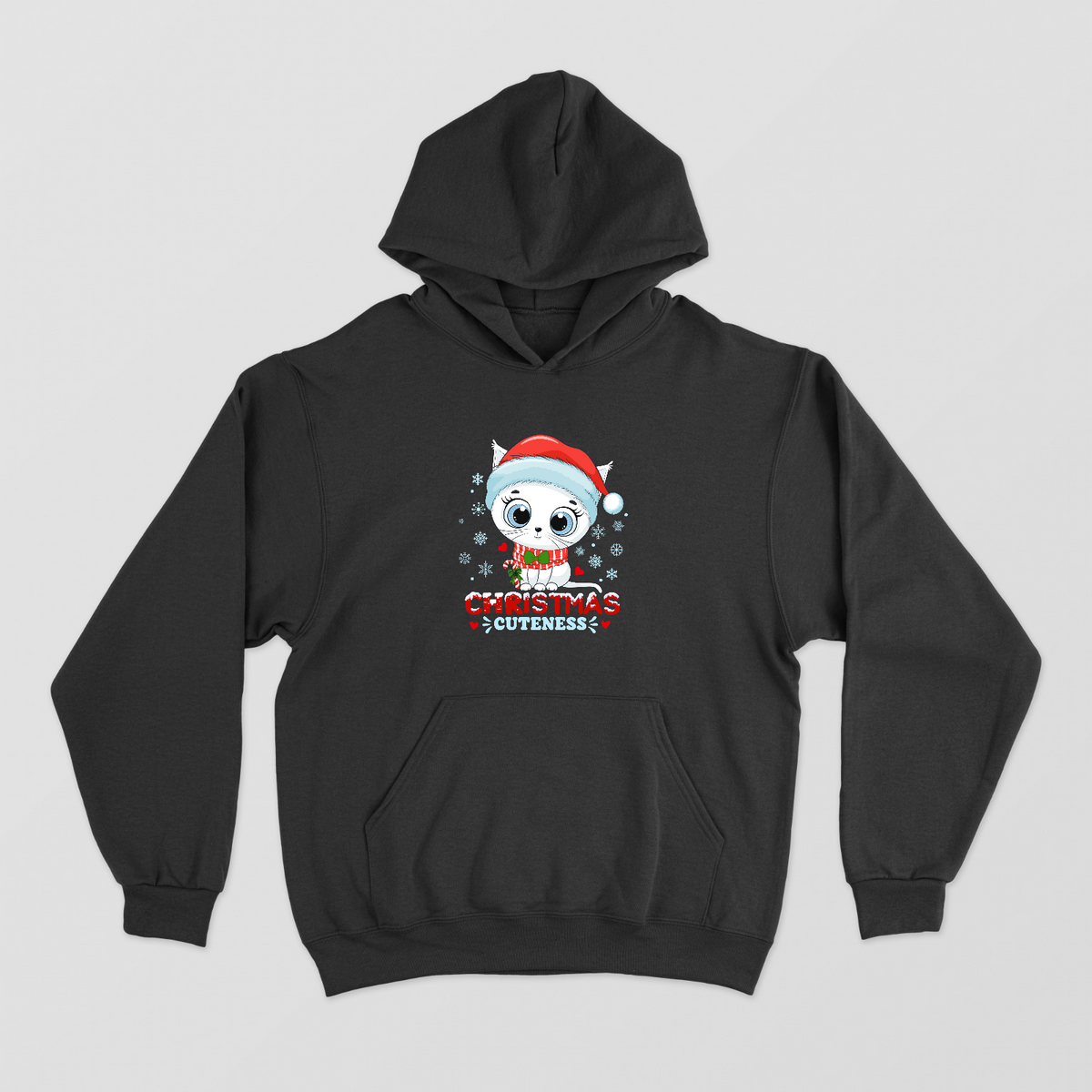 Cute Christmas Kitten – Christmas Cuteness Unisex Hoodie by GV Creations