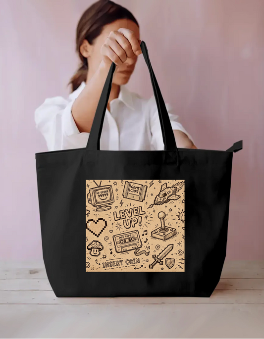 Level Up Tote Bag Everyday Large Tote Bag by @rd_digital_store