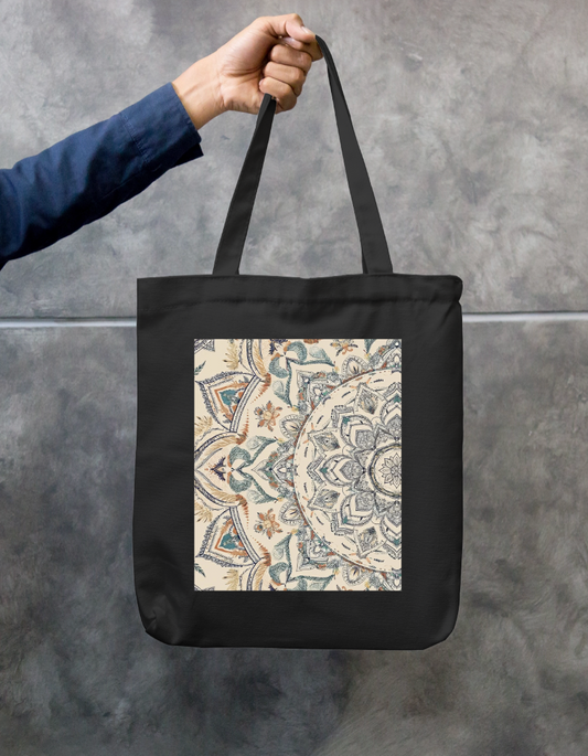 Mandala Tote Bag Zipper Tote Bag by @rd_digital_store