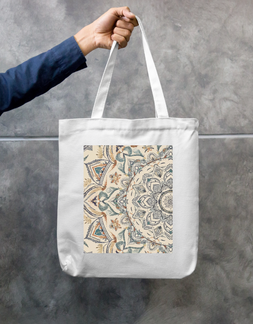 Mandala Tote Bag Zipper Tote Bag by @rd_digital_store