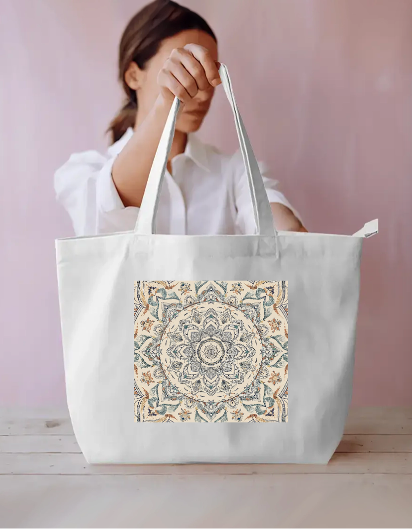 Mandala Tote Bag Everyday Large Tote Bag by @rd_digital_store