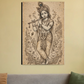 Krishna with flute 20"x30" Canvas Poster by @rd_digital_store