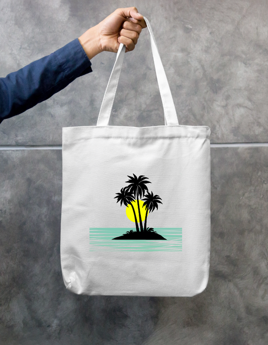Golden Hour Paradise Tote Bag Zipper Tote Bag by JM arts