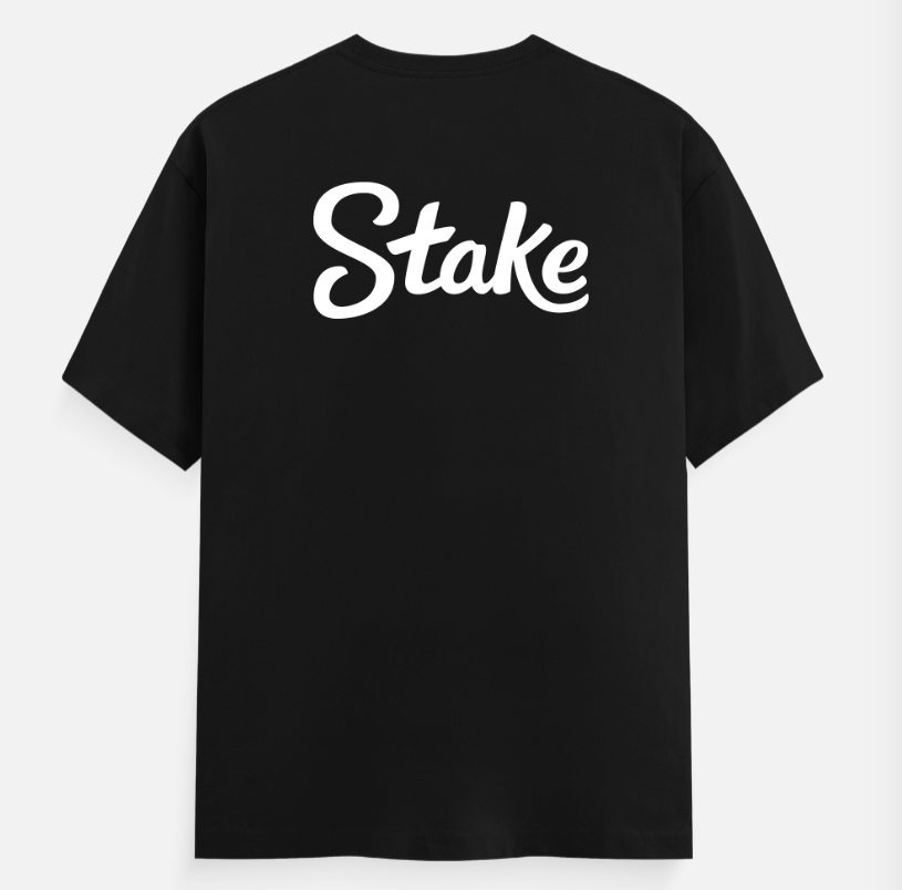 Stake Unisex T-shirt back print by @qrishsoni