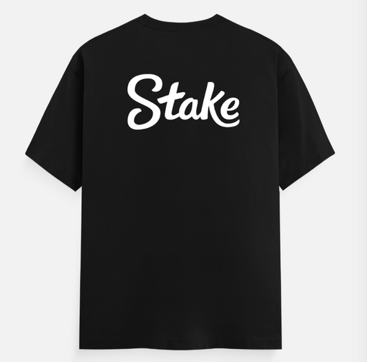 Stake Unisex T-shirt back print by @qrishsoni