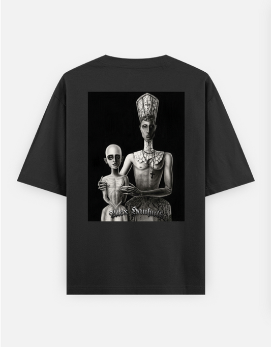 AH Gothic Pope Saviour Shirt Oversized T-shirt (Back print) by @alex_hauhulh