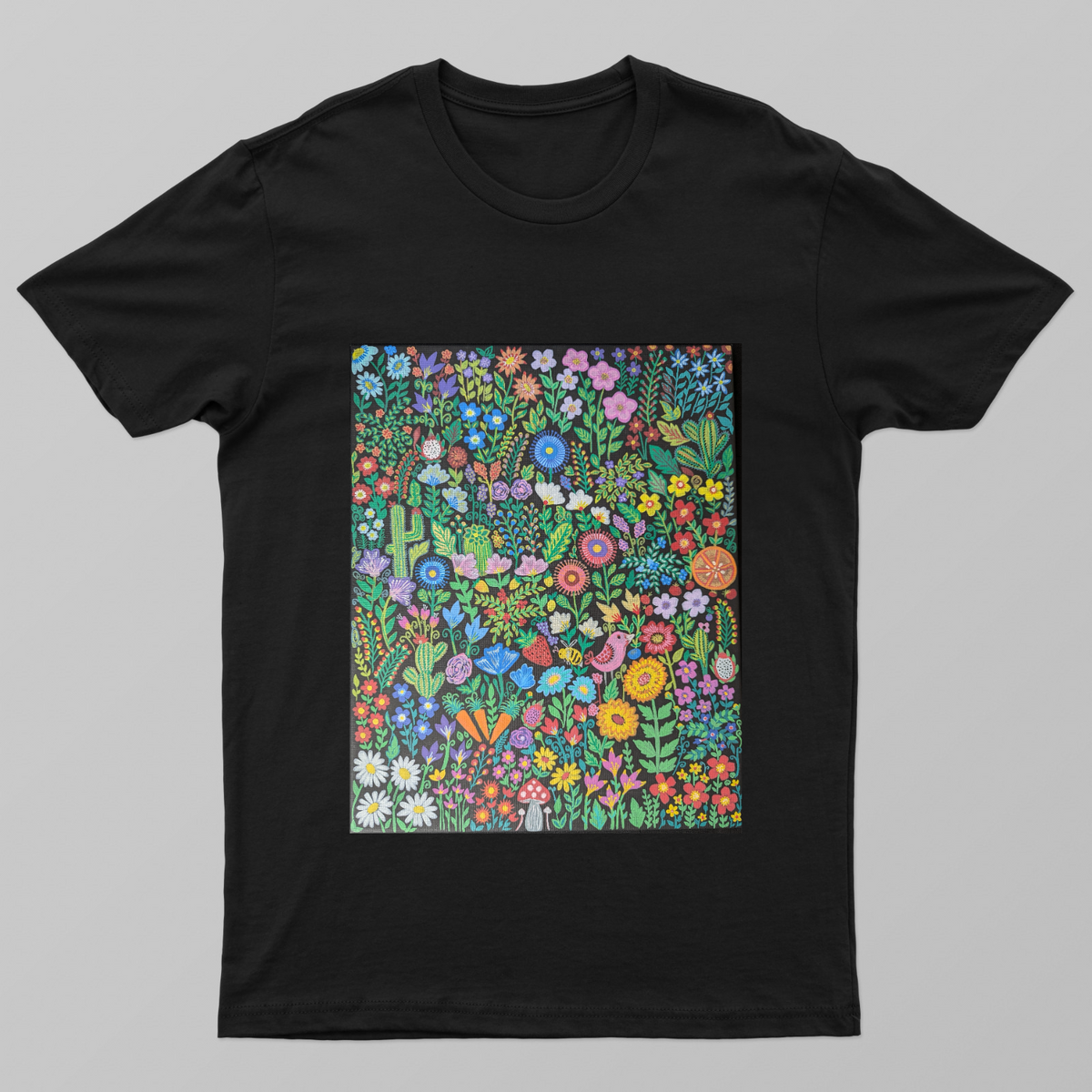 The Artsy Elephant - Flower Garden Unisex T-shirt by @theartsyelephant