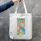 The Artsy Elephant - Peacock in my yard Zipper Tote Bag by @theartsyelephant